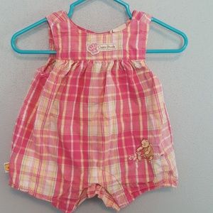 Classic Pooh pink girls romper